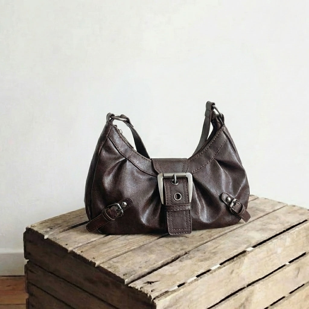 8247 distressed armpit motorcycle bag [brown]