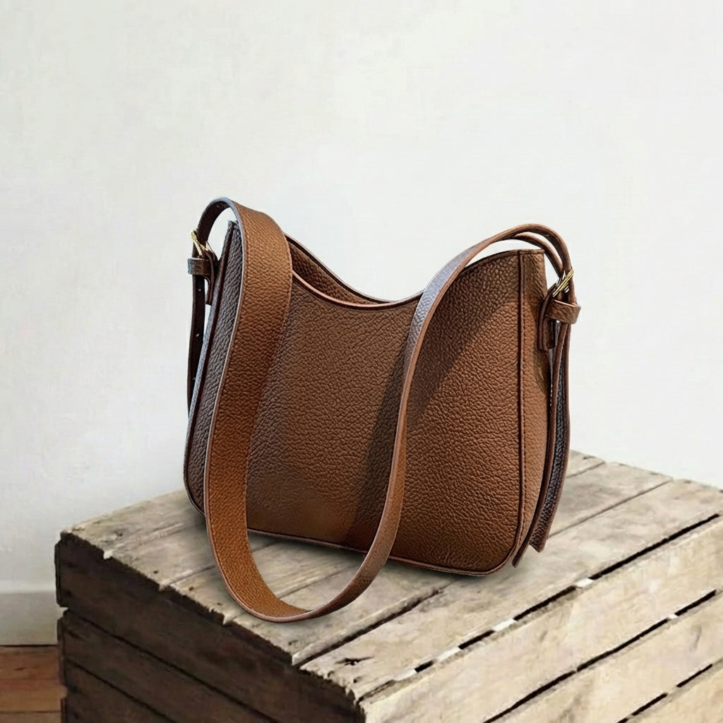 Brown lychee pattern (with lining and oil edge)