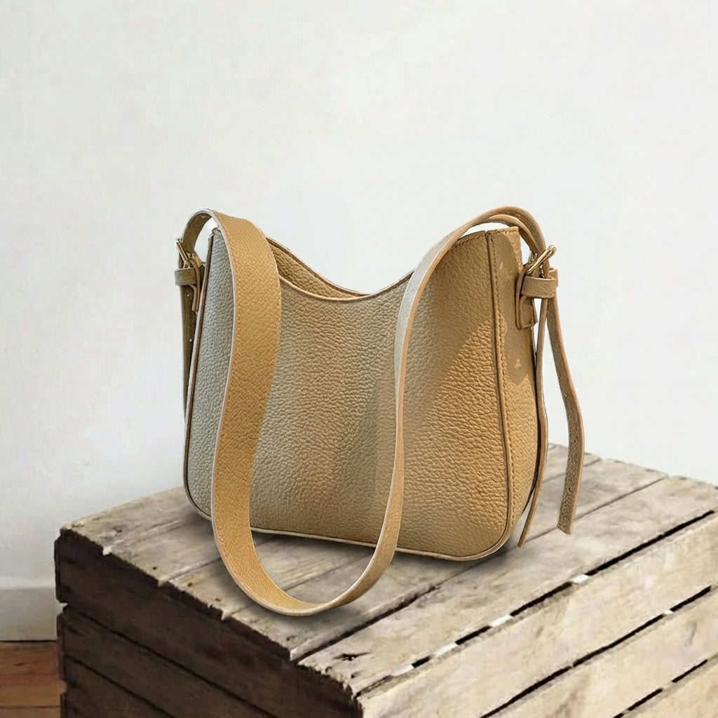 Khaki lychee pattern (with lining and oil edge)